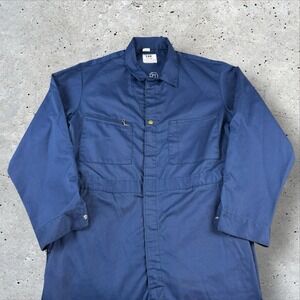 Vintage Lee Union-Alls Coveralls Men's 44R Mechanic 60s Navy Blue Workwear VC 13